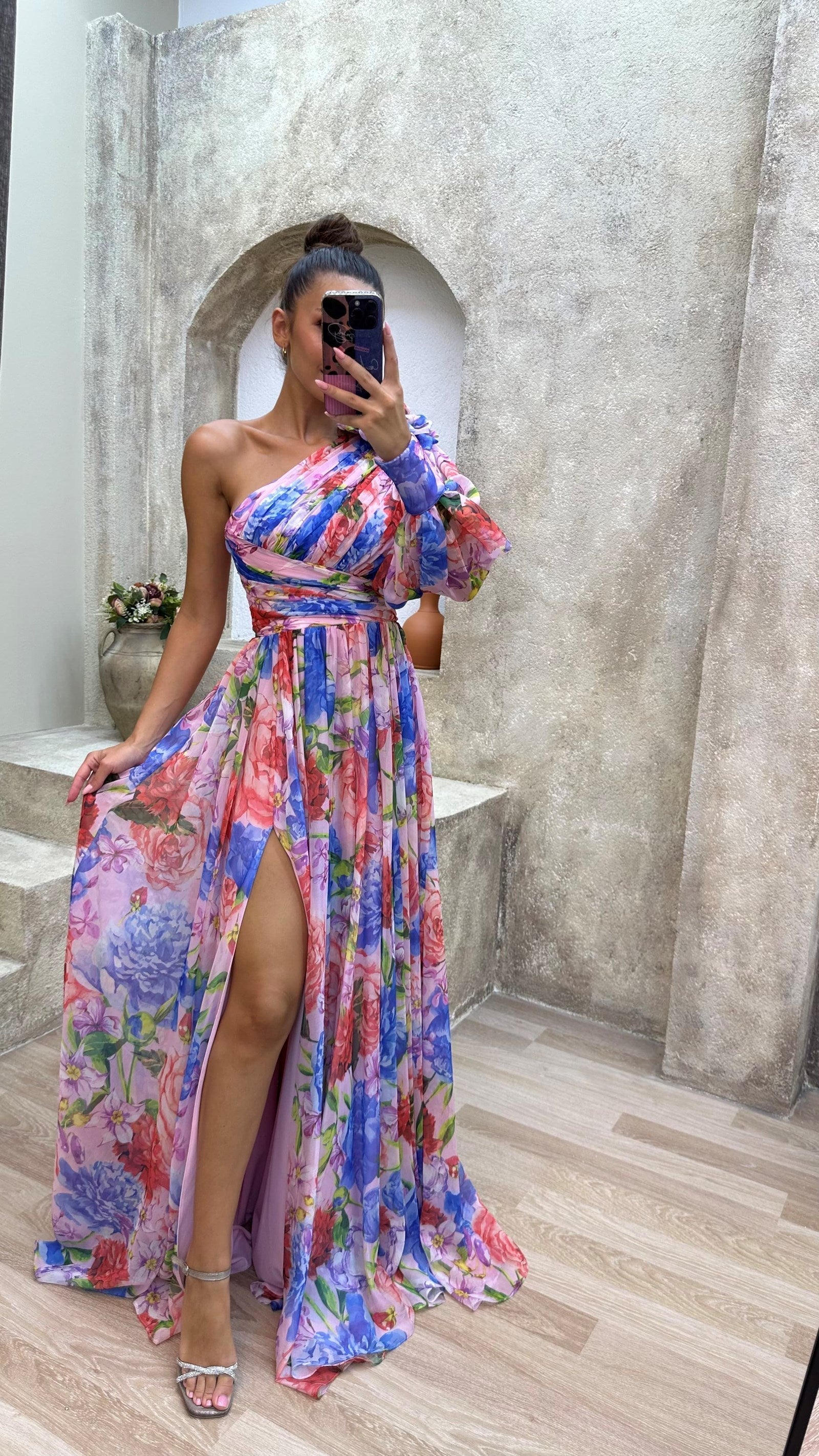 Whitney | Elegant Flowy Shoulder Dress for Summer Events - Image 7