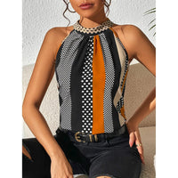 Top Halter Geometrico di