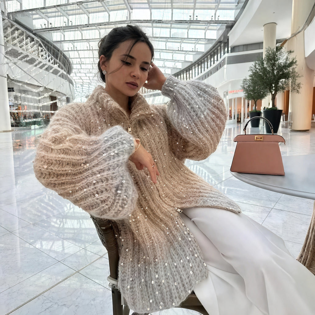 Abito Elegante con Cardigan Oversized