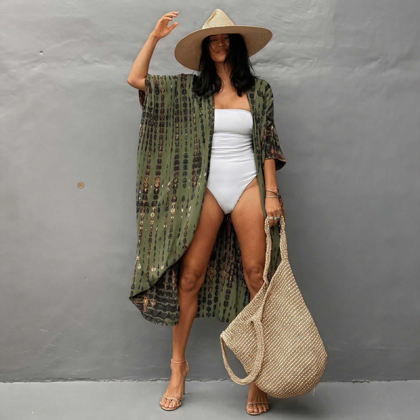 Abito Bohemien con Design Kimono