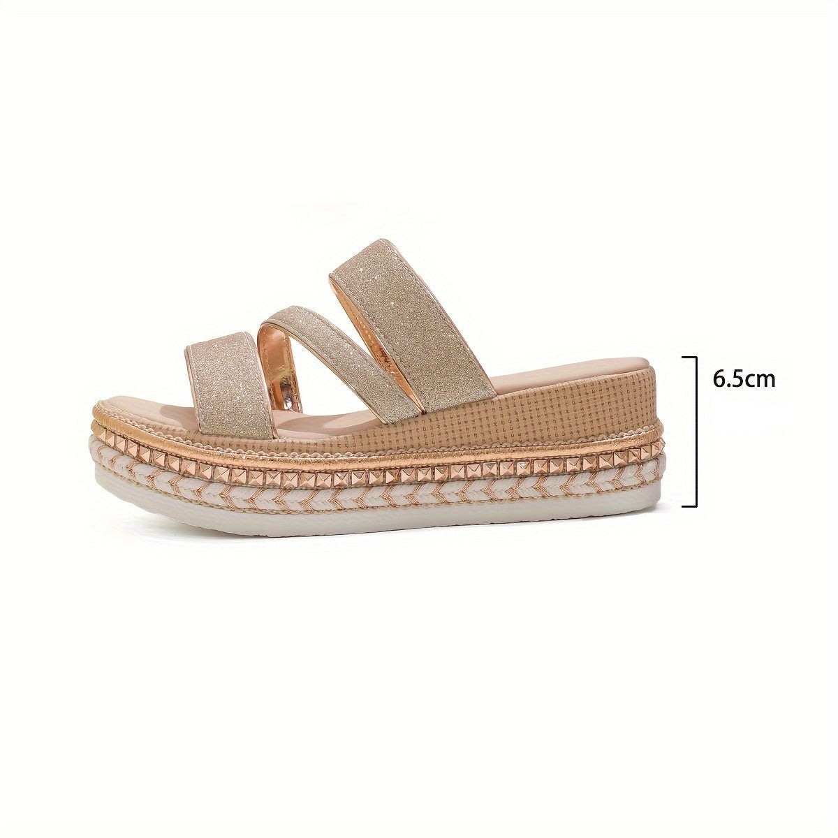 Sandali Platform con Glitter
