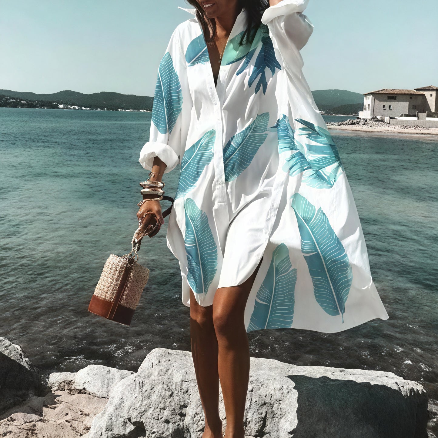Abito Estivo Oversized con Bottoni
