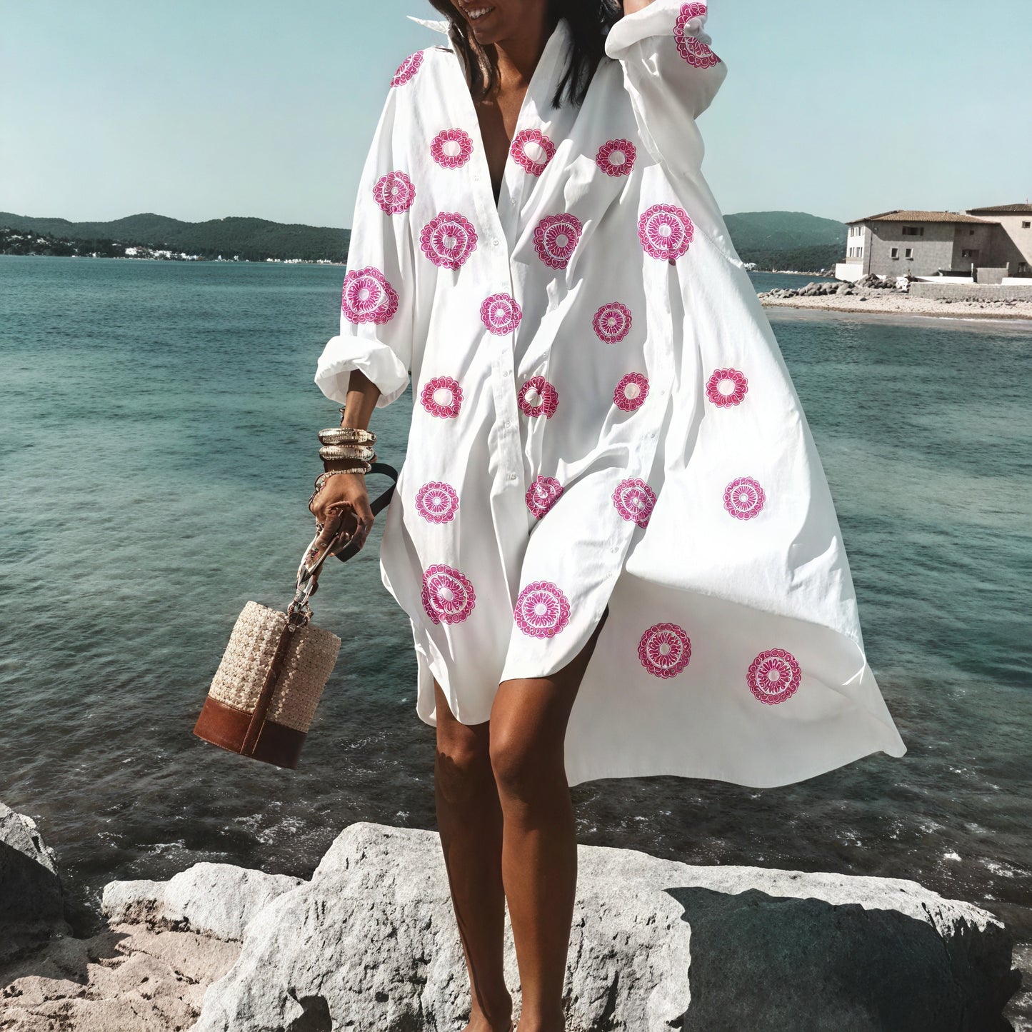 Abito Estivo Oversized con Bottoni