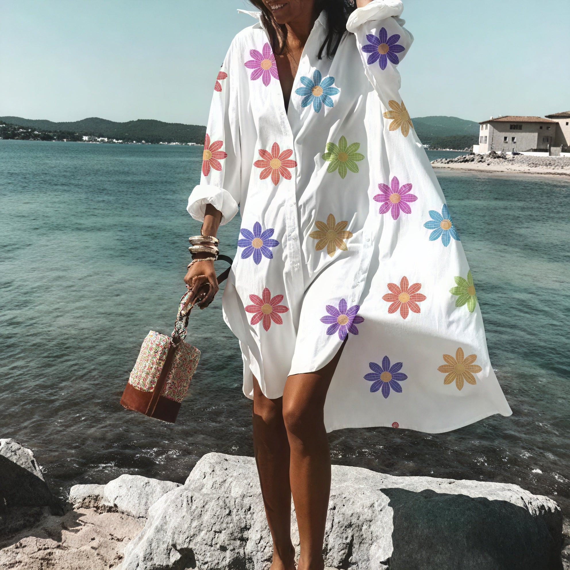 Abito Estivo Oversized con Bottoni