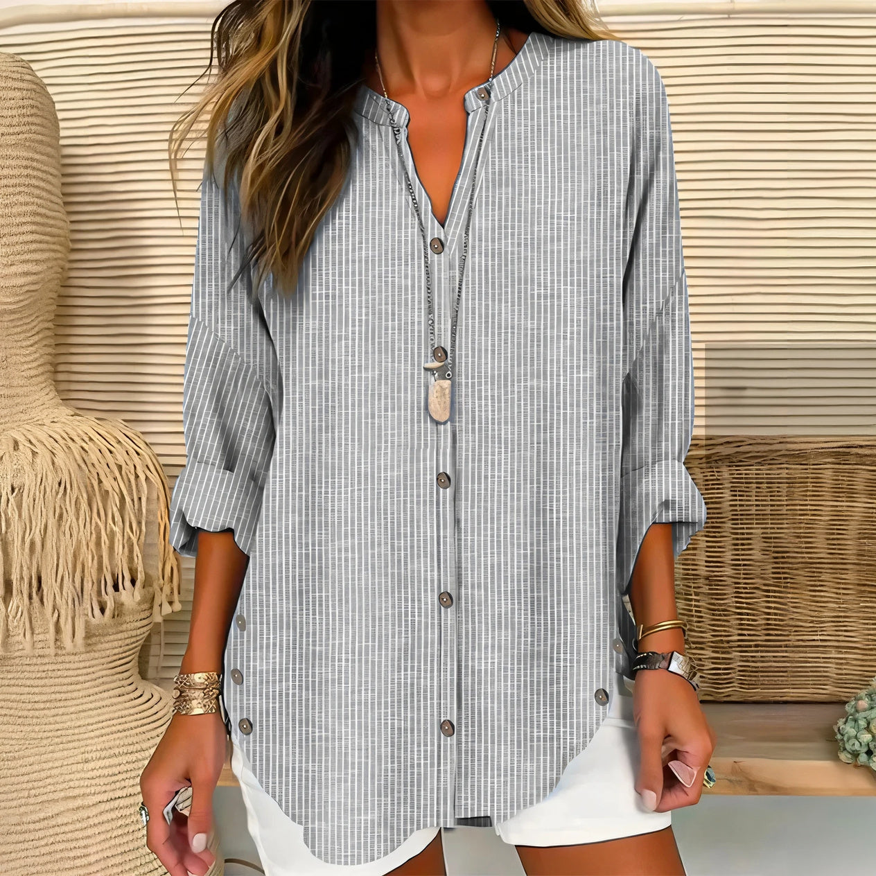 Blusa Elegante con Design Button-Down
