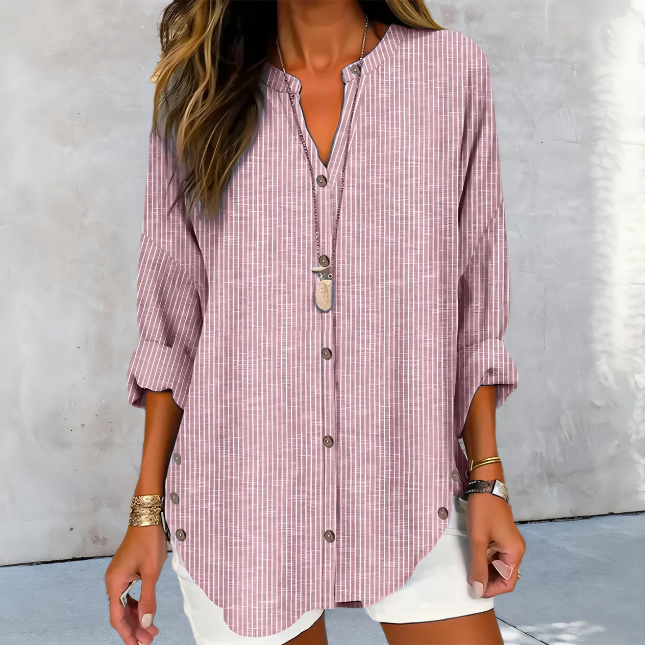 Blusa Elegante con Design Button-Down