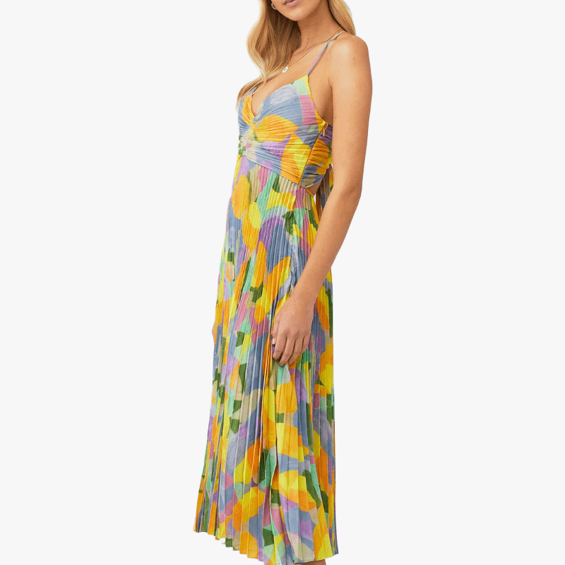 Abito Midi con Scollo a Cuore