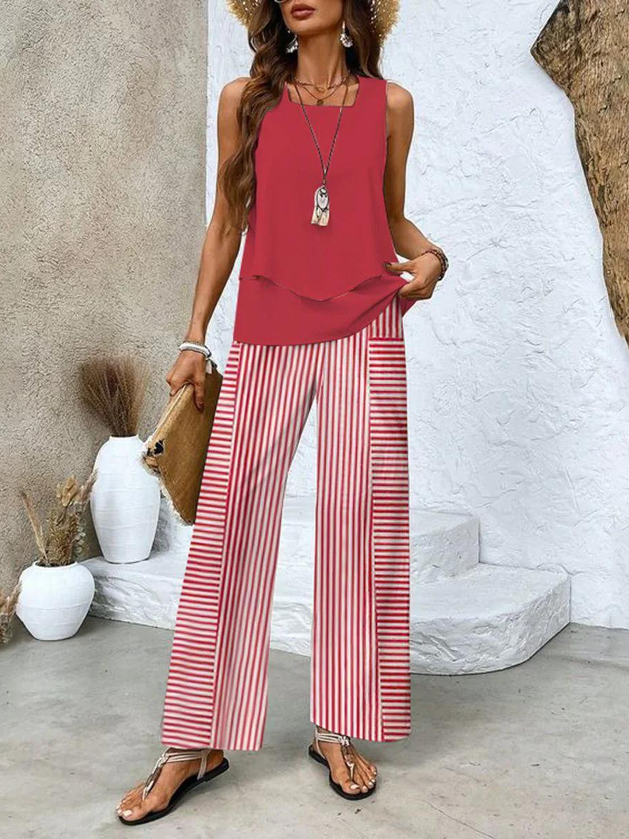 Completo Top Layered & Pantaloni Ampi