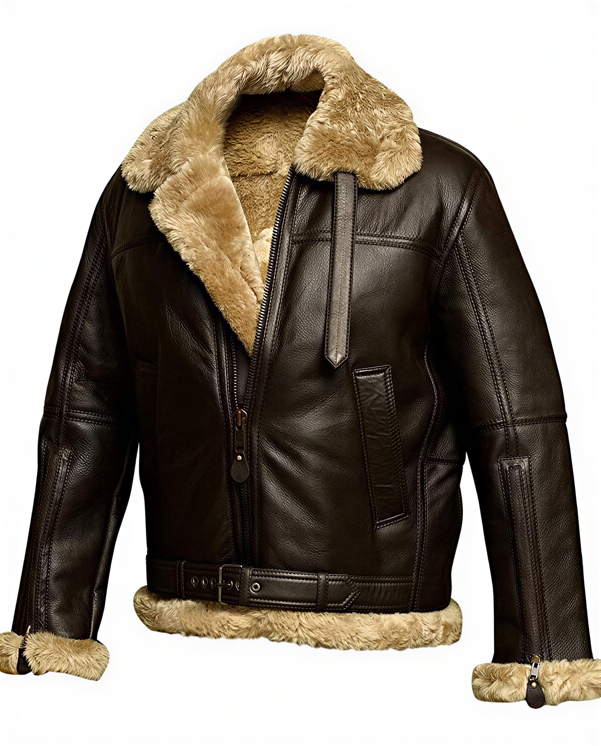 Giacca Aviatore in Pelle | Calda Shearling | Inverno
