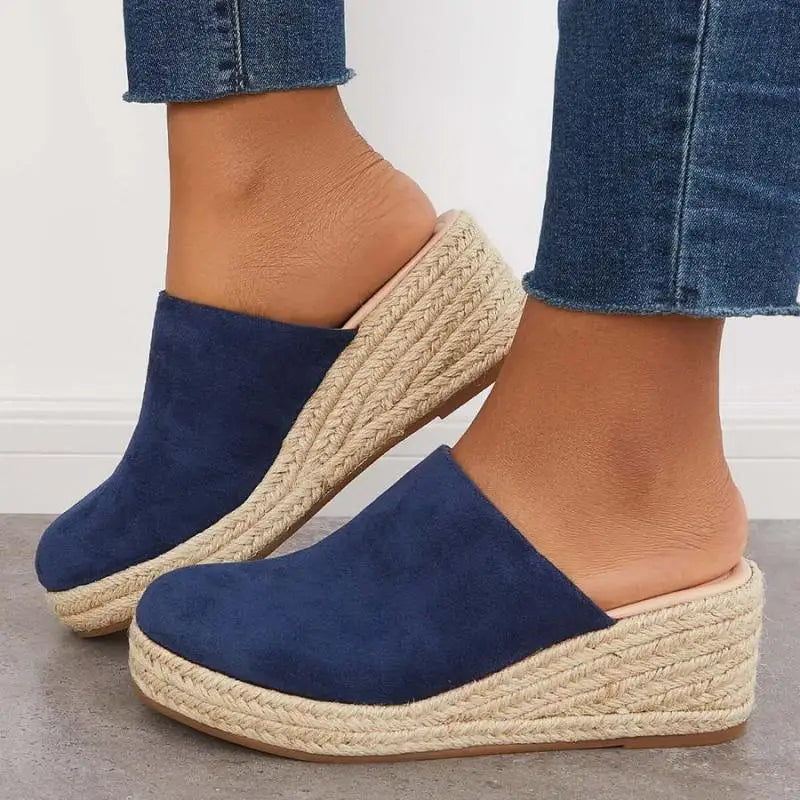 Donna Sandali Zeppa Scamosciata Espadrillas Slip-on-83367-6a0e0668-7c4f-48fb-b50b-aea27e9a0aba