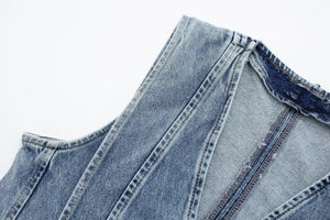 Gilet in Denim Sagomato
