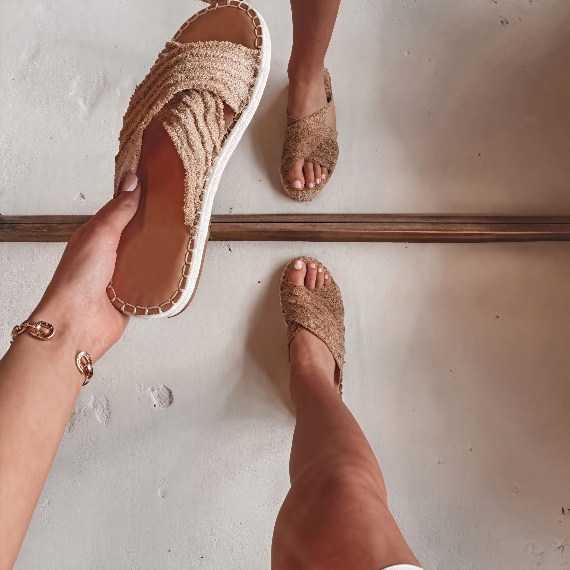 Sandali Donna Casual con Fasce Incrociate, Suola in Corda Tessile-72720-66979079-14dc-4d56-a8c8-e357fec73168