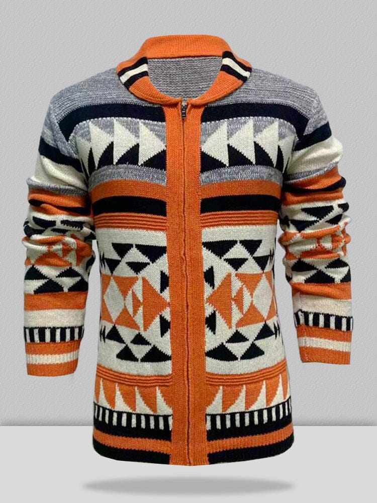 Coofandy Long Sleeve Lapel Jacquard Sweater coofandystore 