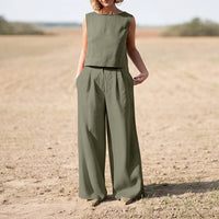 Completo Pantaloni Ampi e Top Minimal