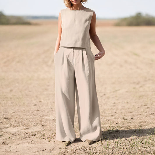 Completo Pantaloni Ampi e Top Minimal