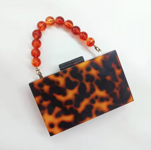 Clutch Rettangolare con Dettagli Gioiello