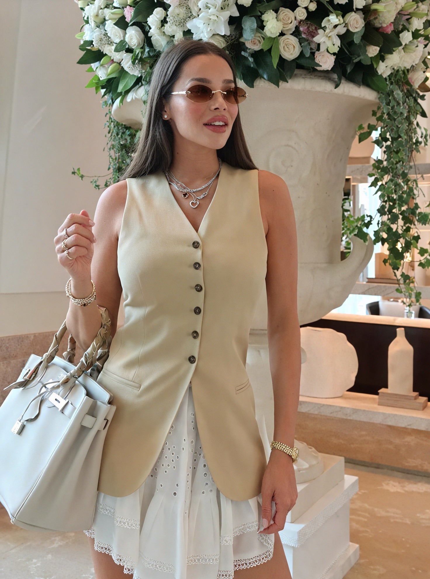 Gilet Sartoriale con Dettagli Zip