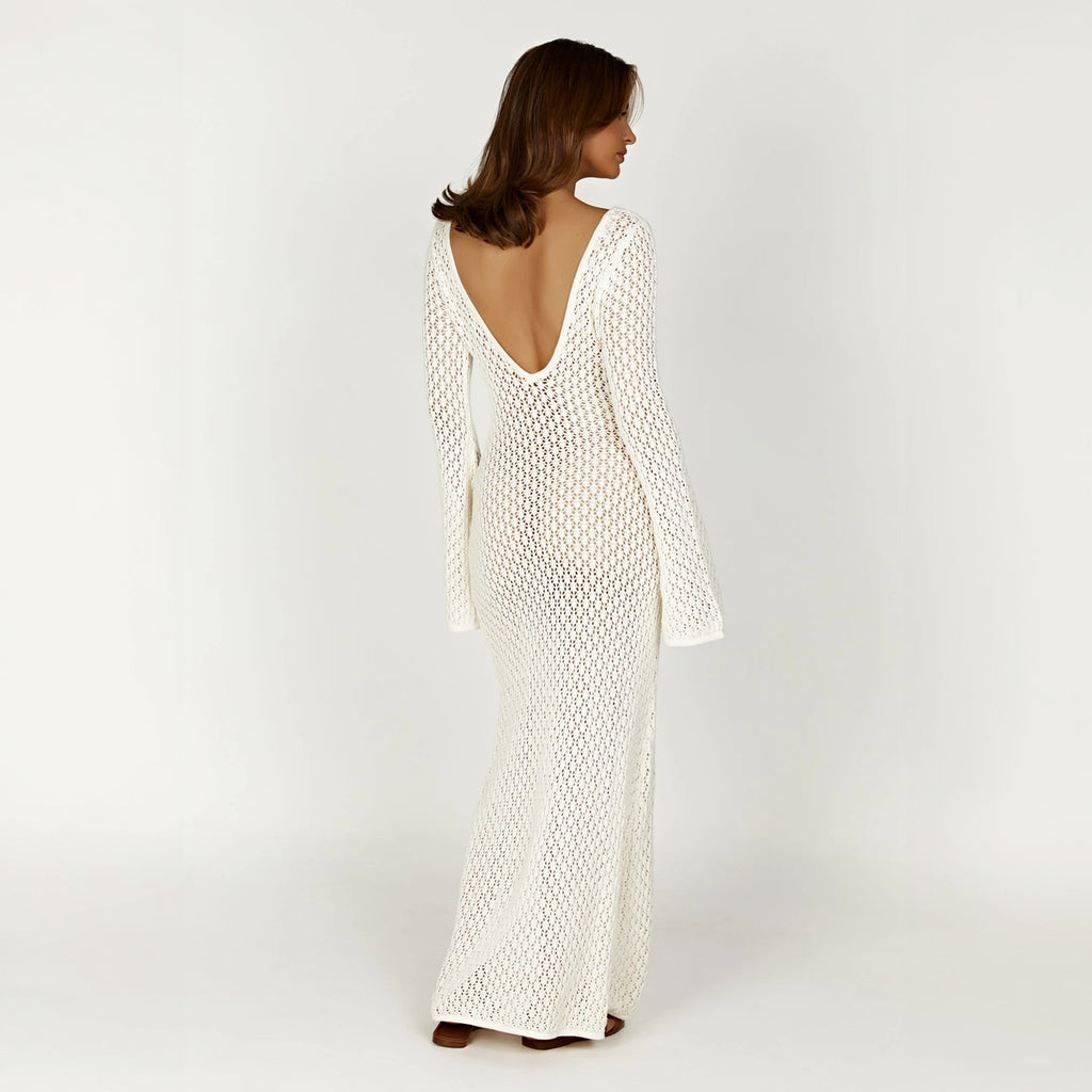 Abito Lungo Bohémien con Scollo a V Profondo