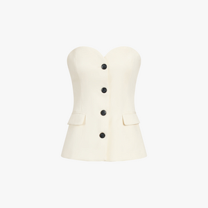 Completo Chic Strapless con Pantaloni Ampi