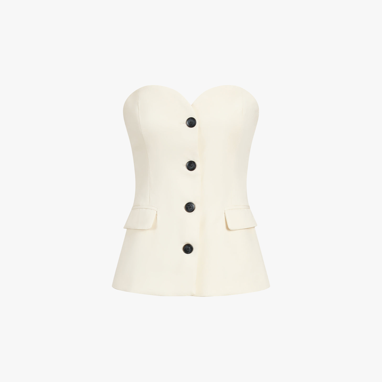 Completo Chic Strapless con Pantaloni Ampi