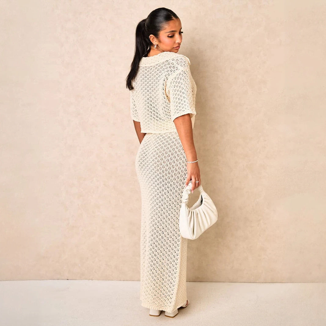 Completo Top Corto e Gonna Lunga Bohémien