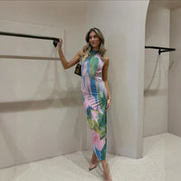 Abito Chic con Stampa Floreale Vivace