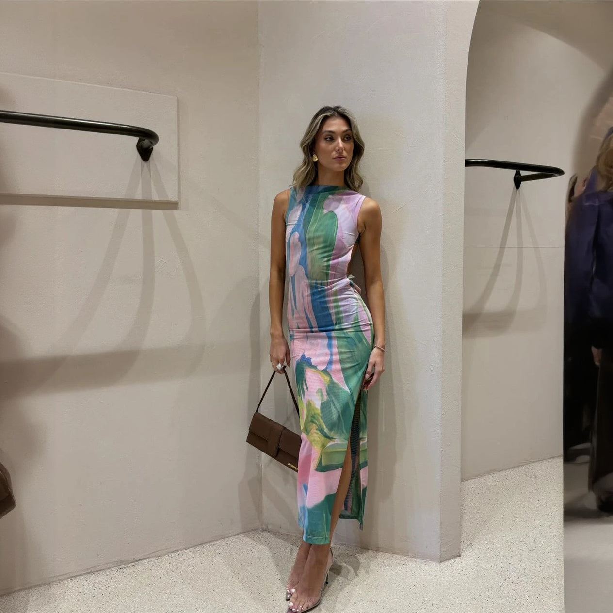 Abito Chic con Stampa Floreale Vivace