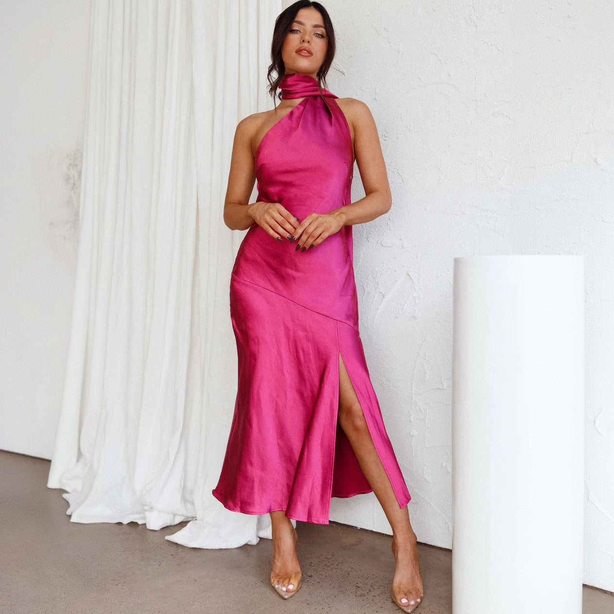 Abito Elegante Asimmetrico