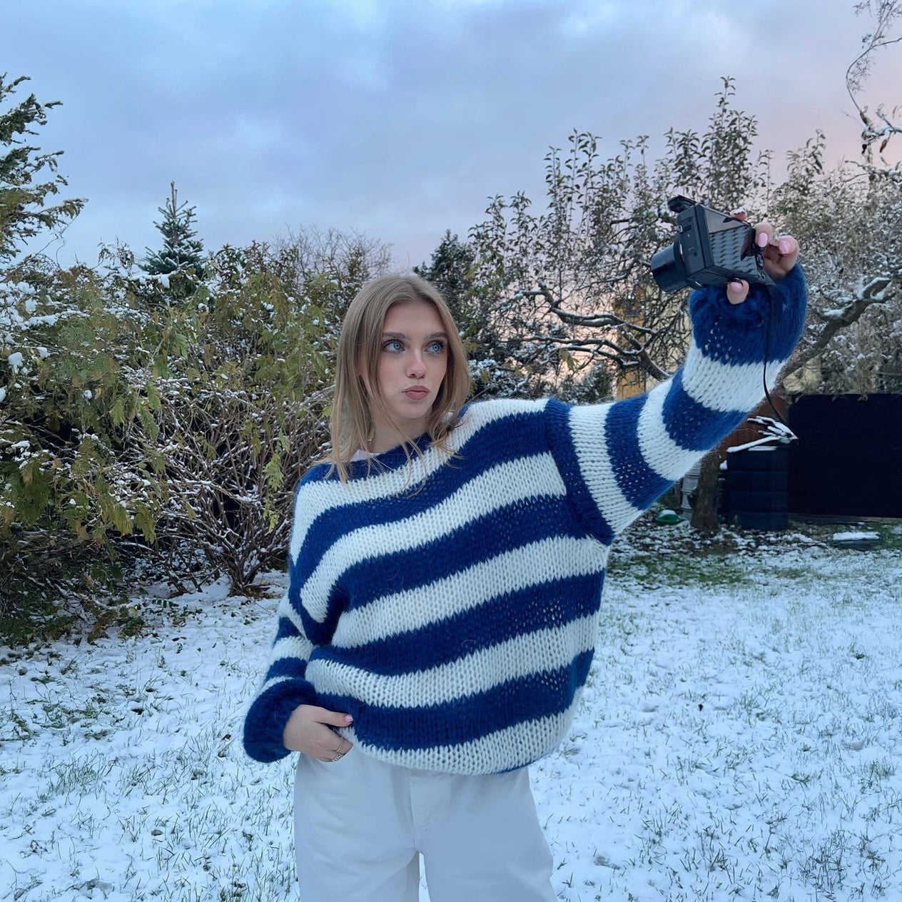 Maglione Oversize a Righe