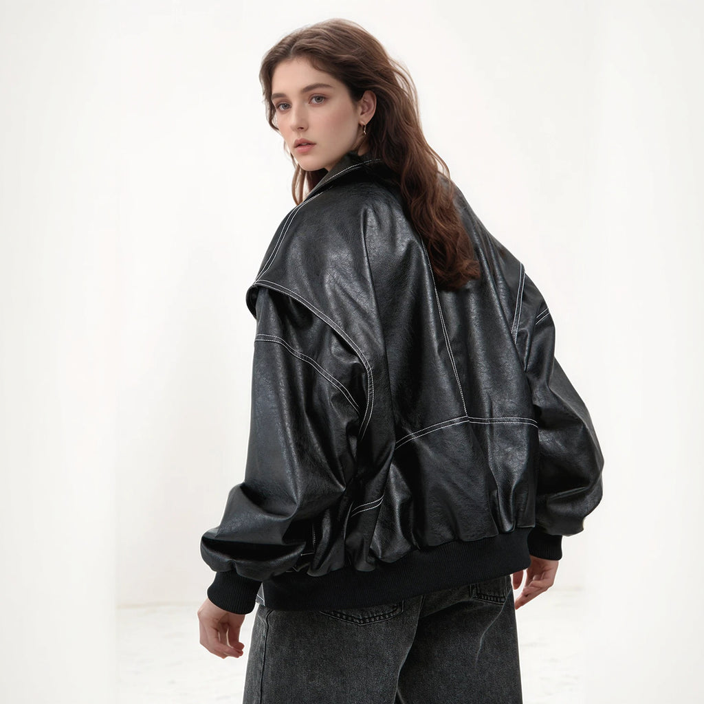 Giacca Bomber Moderna con Dettagli a Contrasto