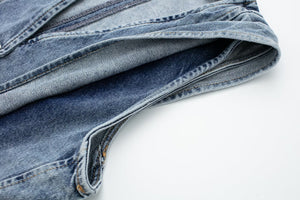 Gilet in Denim Sagomato