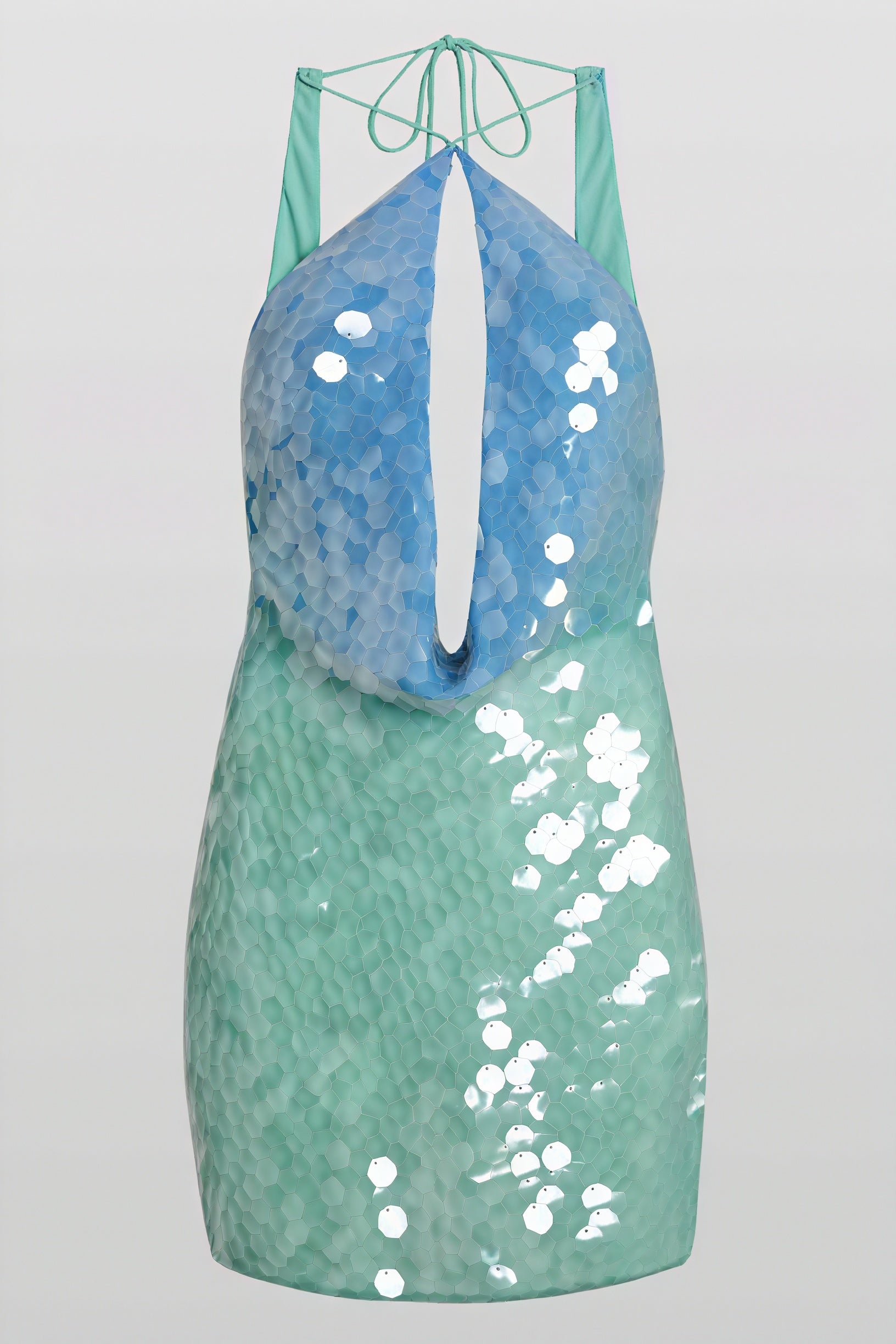 Mini Abito Halter con Paillettes