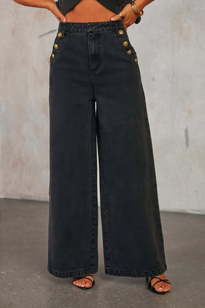 Completo Denim: Gilet & Pantaloni Palazzo