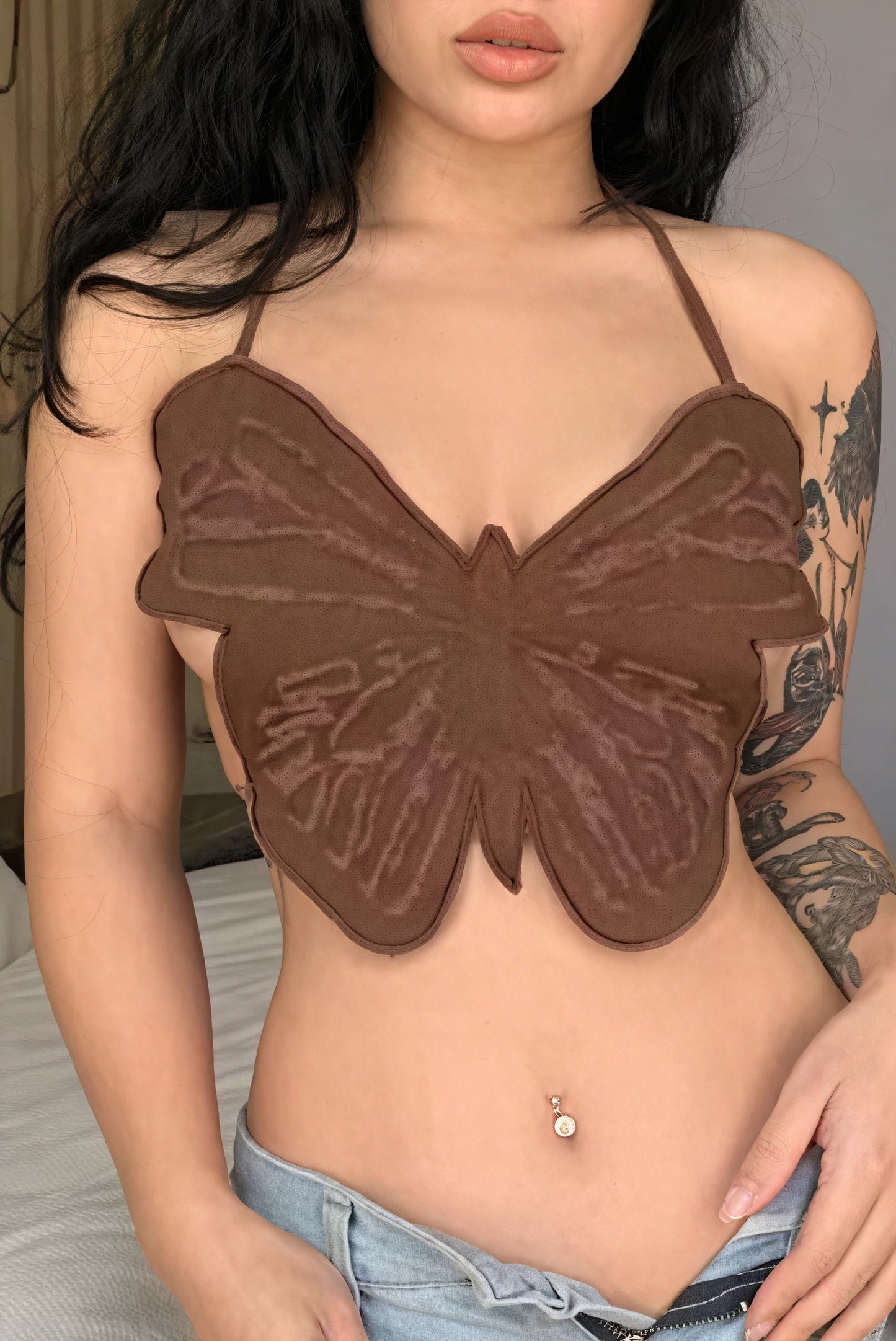 Top Halter a Farfalla