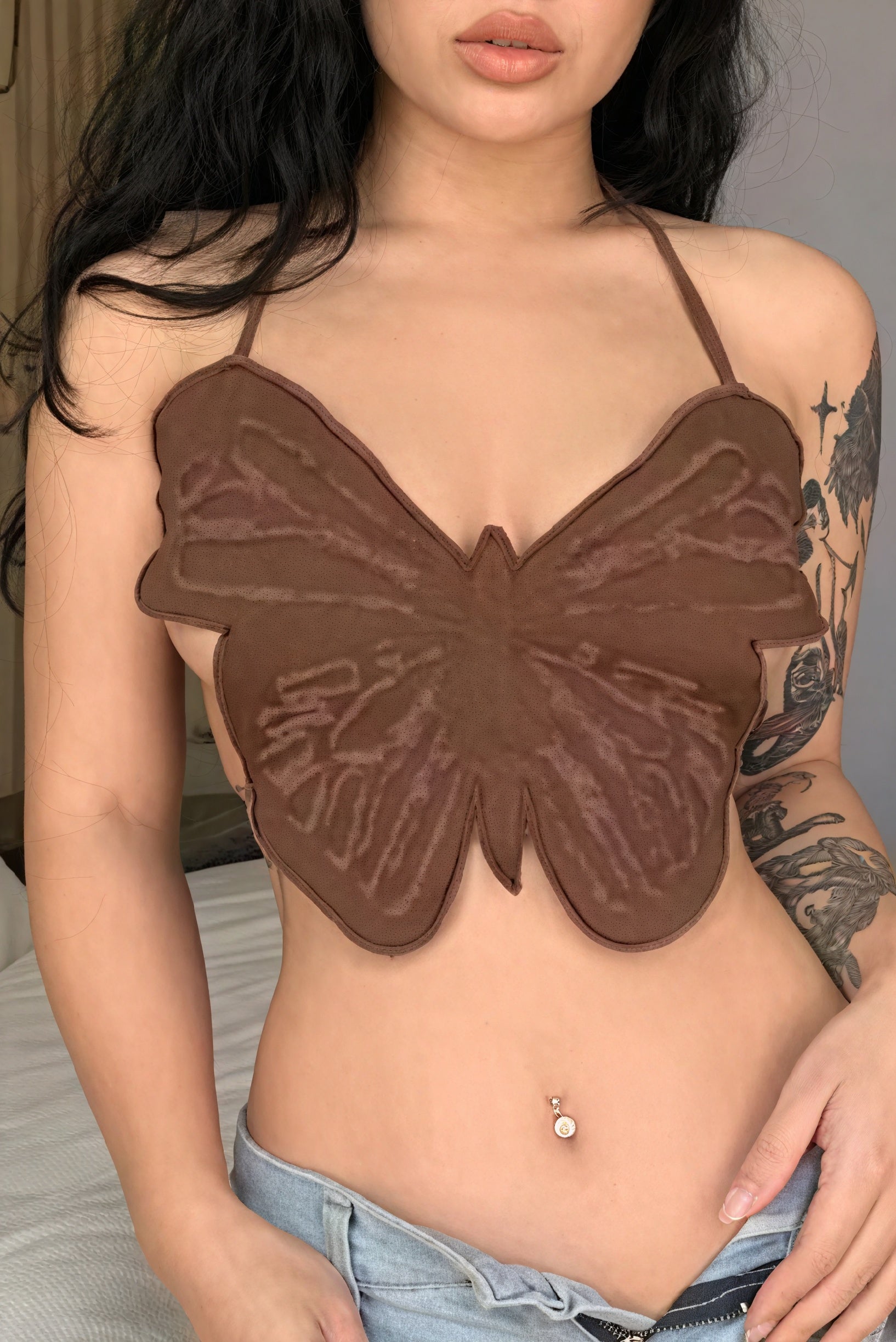 Top Halter a Farfalla