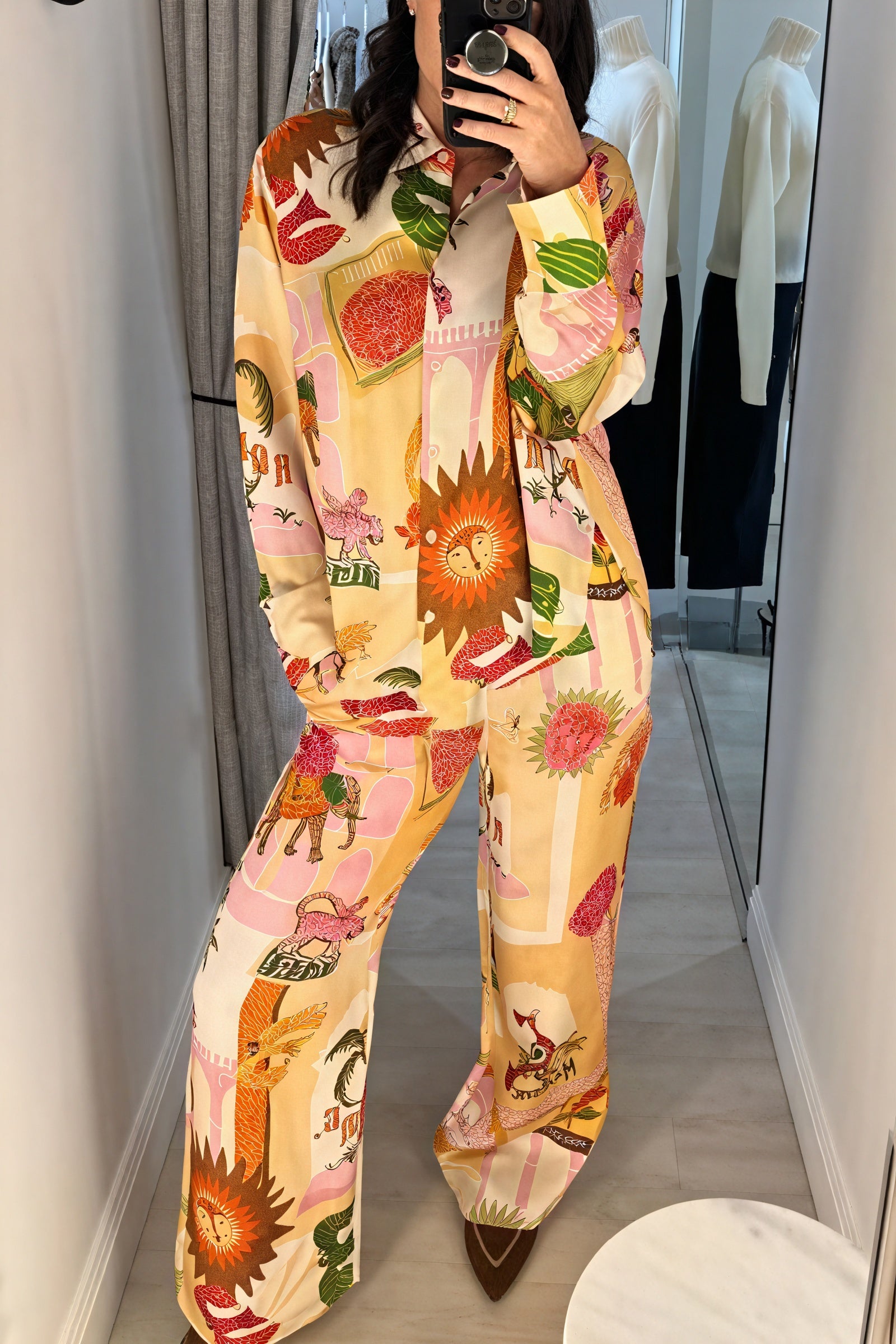 Pigiama di Seta Stampa Vivace