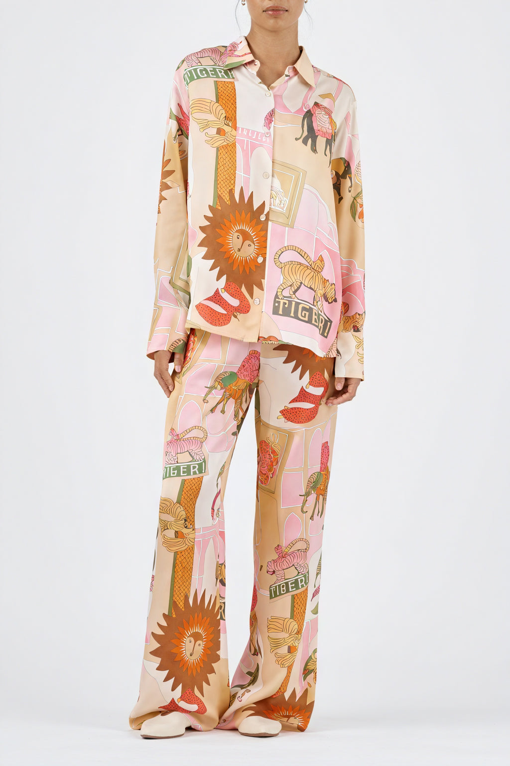 Pigiama di Seta Stampa Vivace