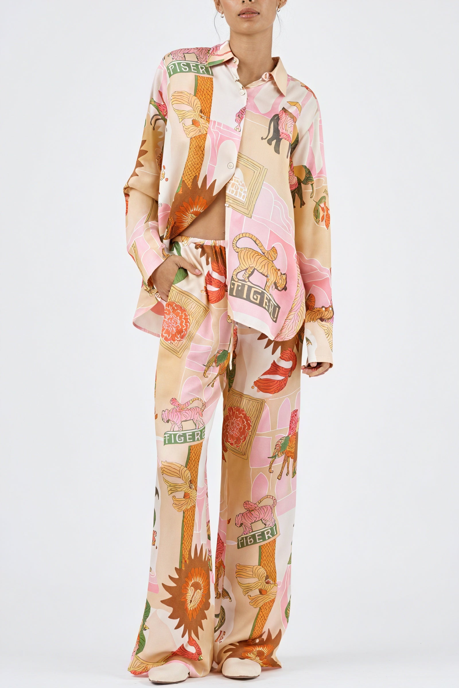 Pigiama di Seta Stampa Vivace