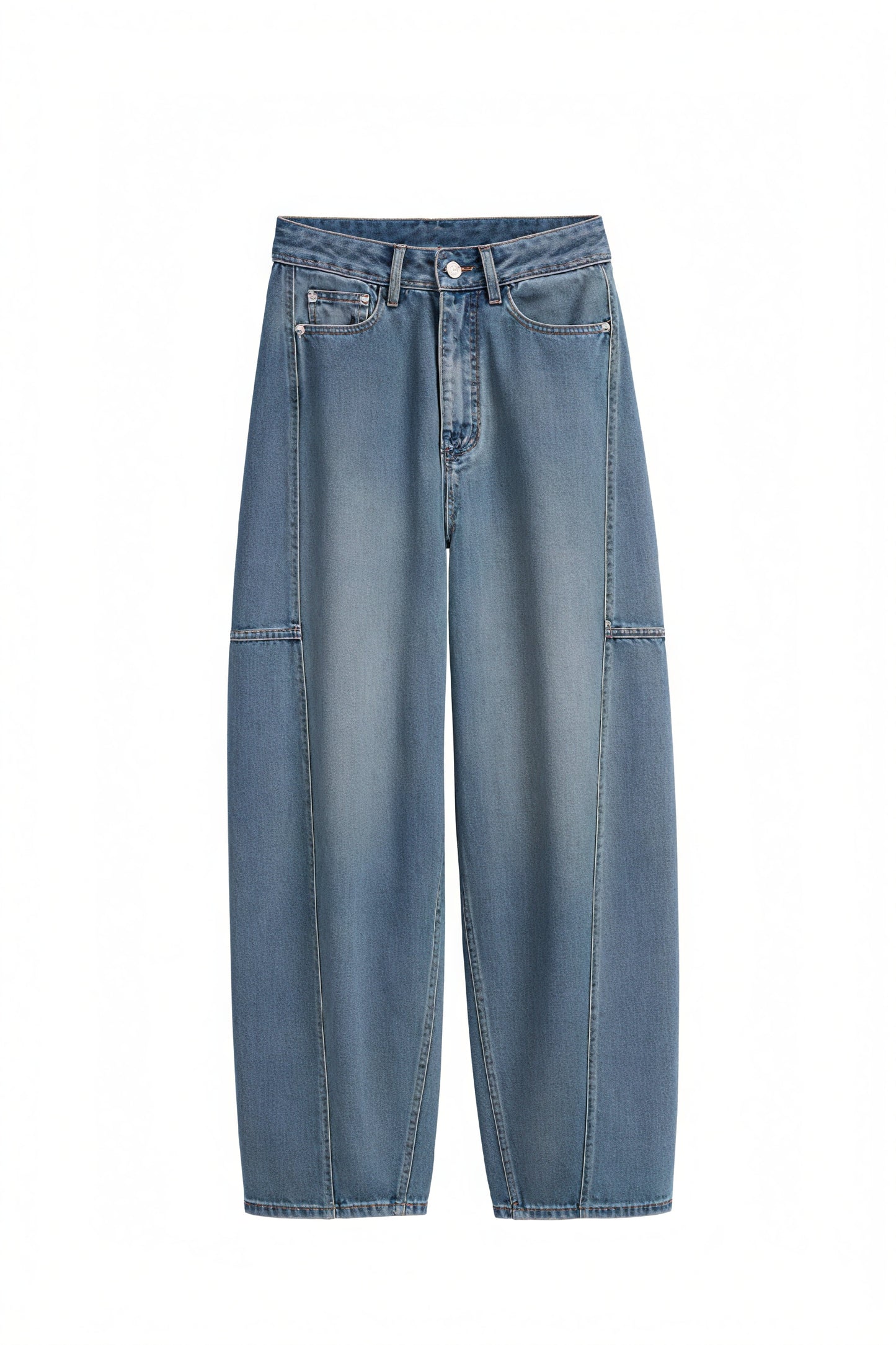 Jeans Gamba Larga Vita Alta