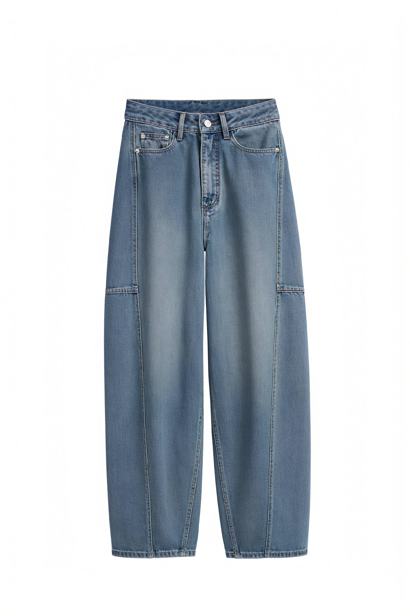 Jeans Gamba Larga Vita Alta
