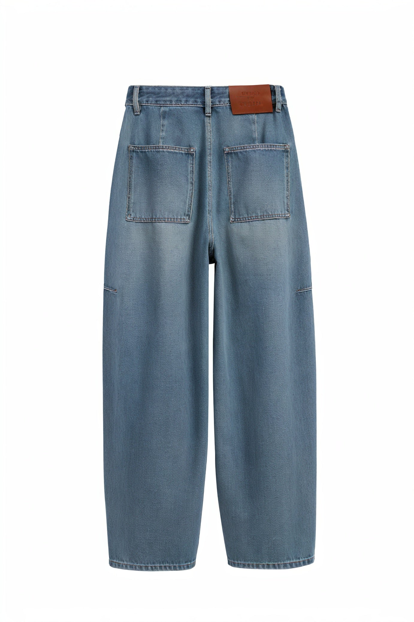 Jeans Gamba Larga Vita Alta