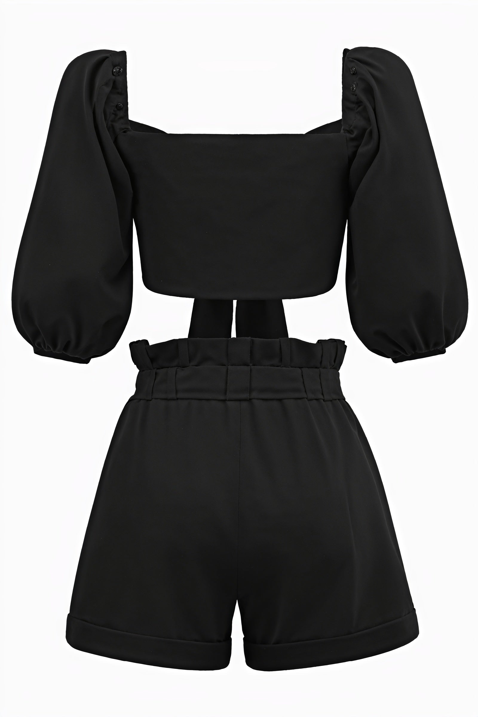 Completo Top Corto & Shorts Vita Alta