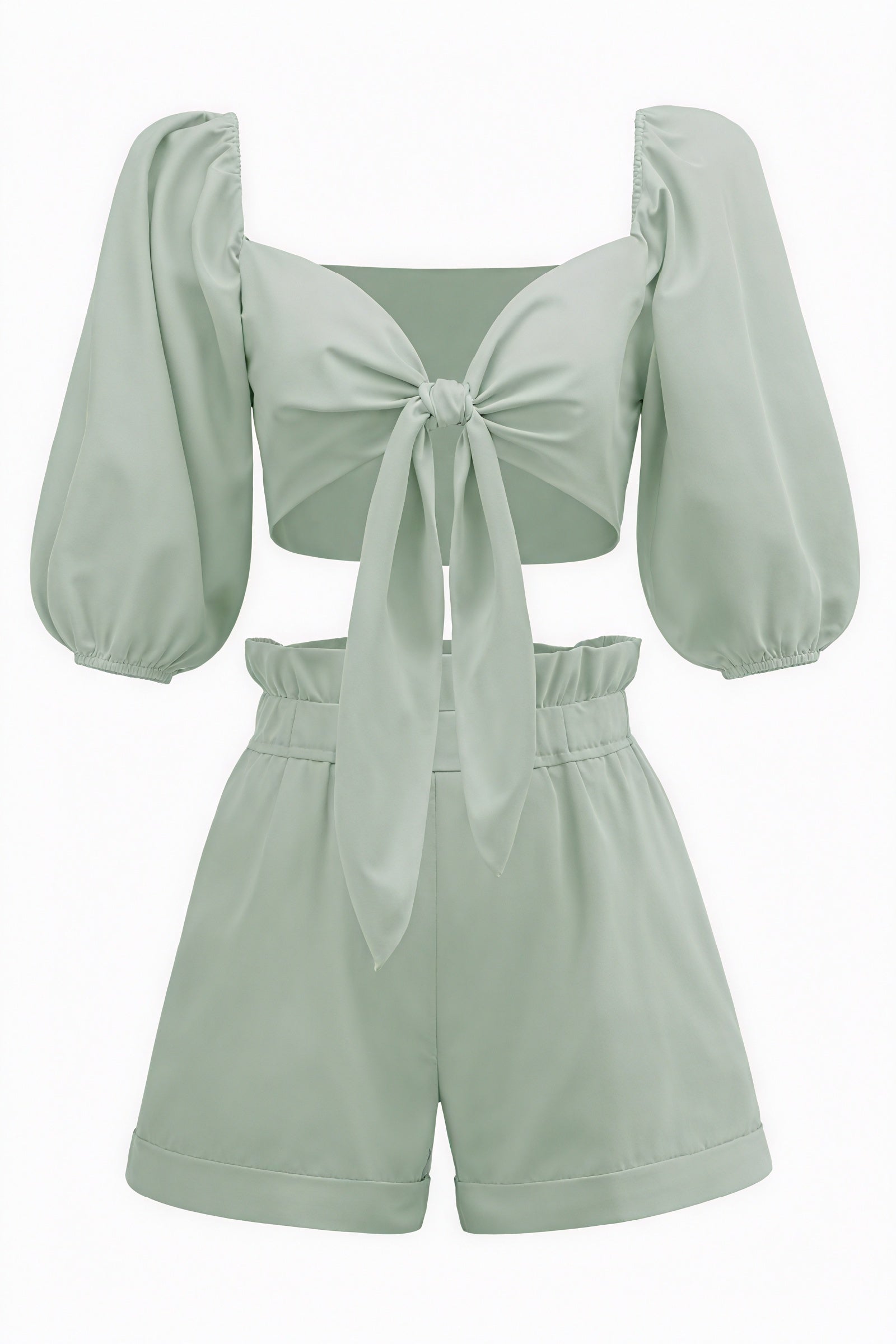 Completo Top Corto & Shorts Vita Alta