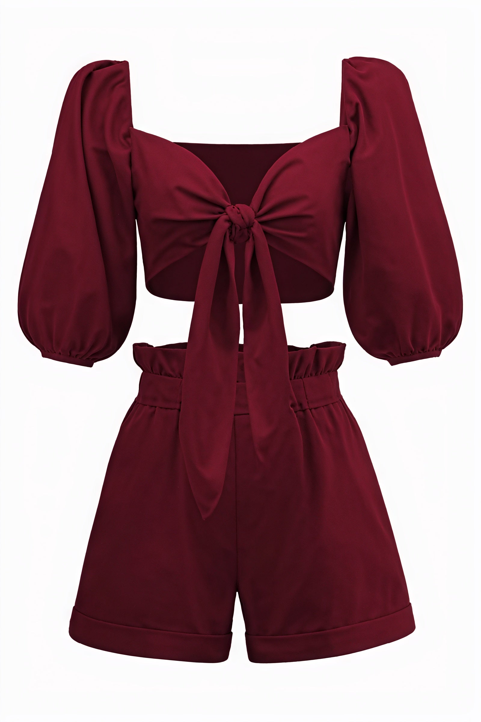 Completo Top Corto & Shorts Vita Alta