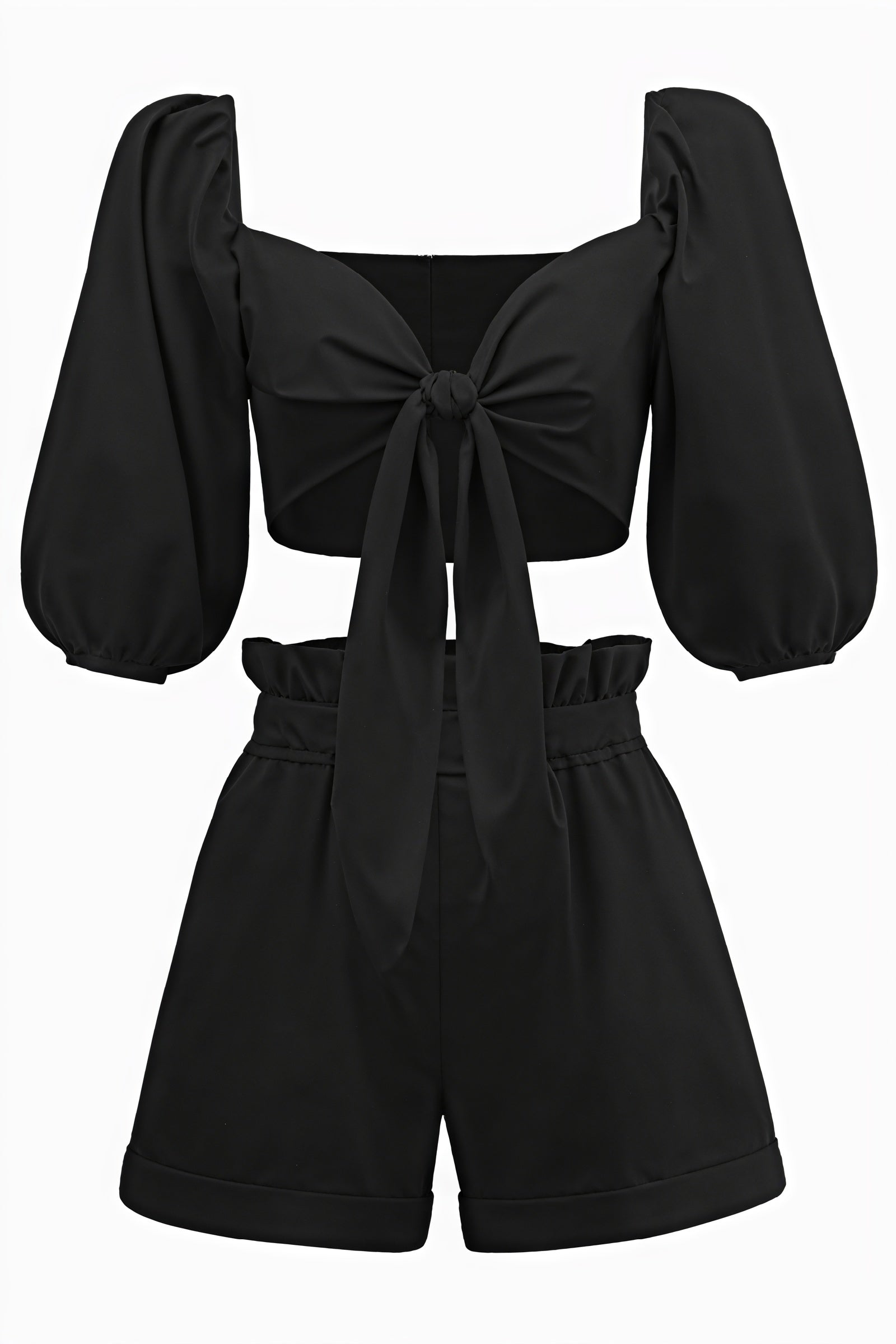 Completo Top Corto & Shorts Vita Alta