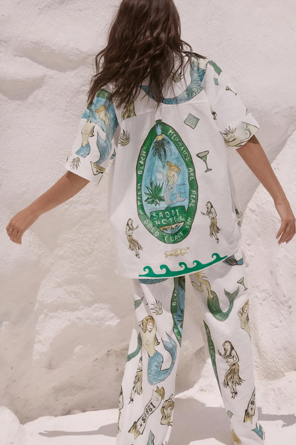Pigiama Donna con Stampa Sirena – Set Camicia Maniche Lunghe e Pantaloni Morbidi-79730-b771e91a-e5f1-4e29-819e-4a47e5a961fc