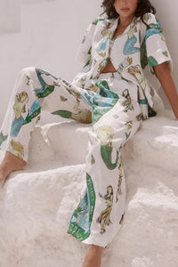 Pigiama Donna Stampa Sirena – Camicia e Pantaloni