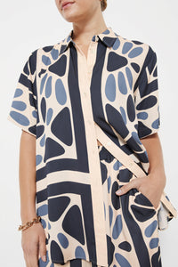Camicia Astratta Manica Corta