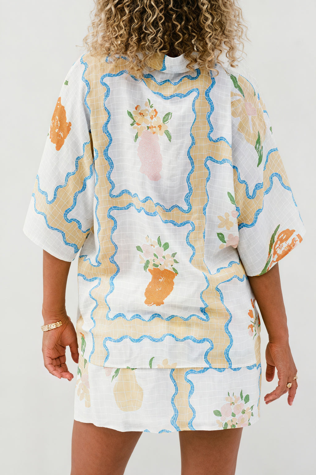 Completo Camicia e Shorts con Stampa Floreale