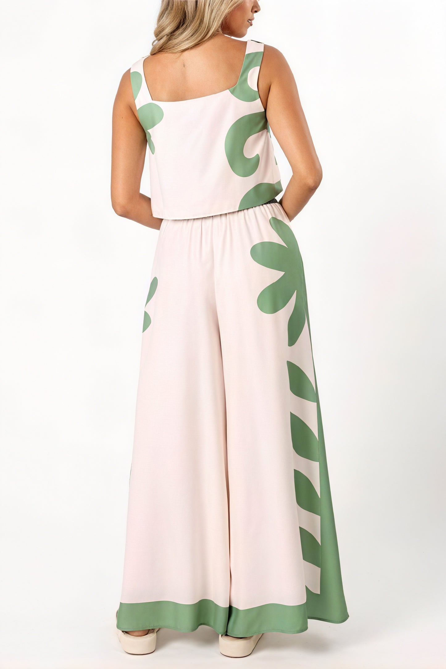 Set Top e Pantaloni Palazzo Floreali